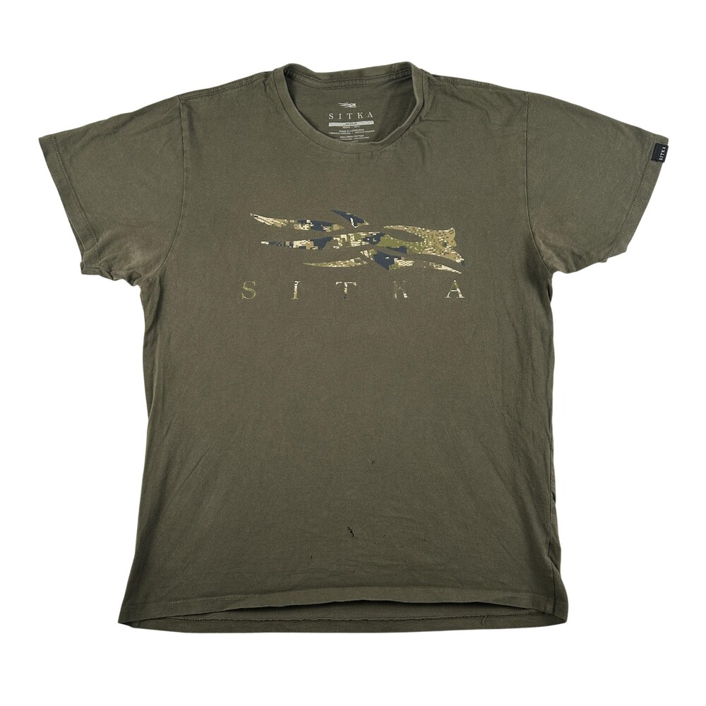 Sitka Shirt Mens Medium Optifade Icon Logo Graphic Hunting Outdoor Pima Cotton